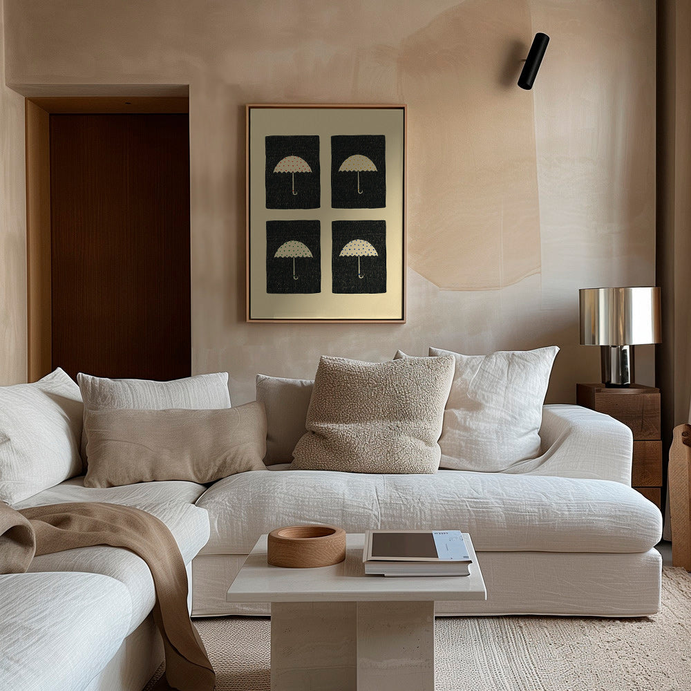 Ilustración de paraguas repetidos – Canvas1