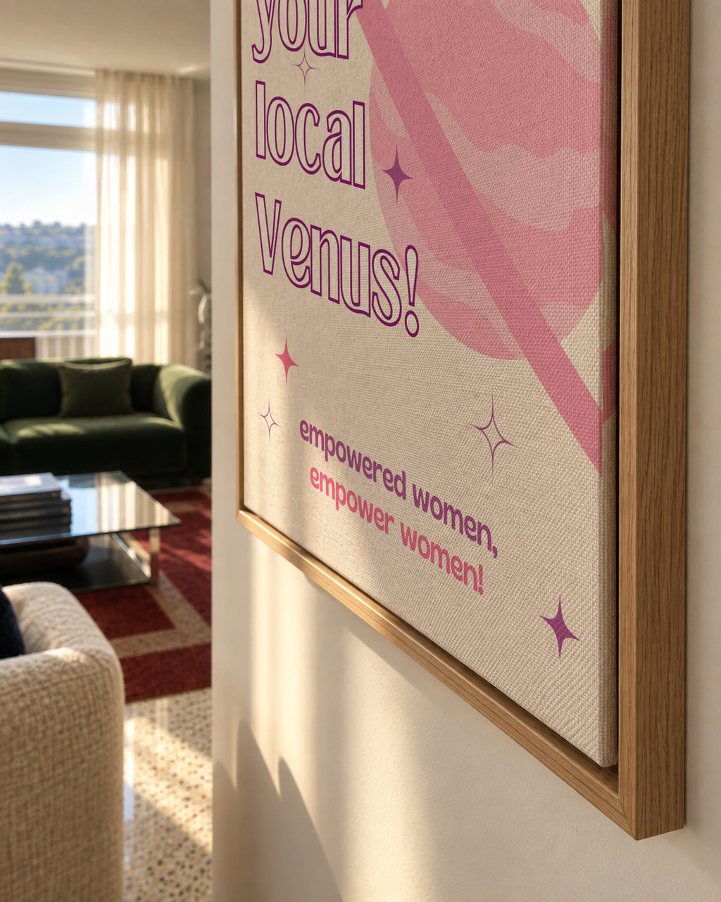 Promoting Female Empowerment - Framed canvas detail
