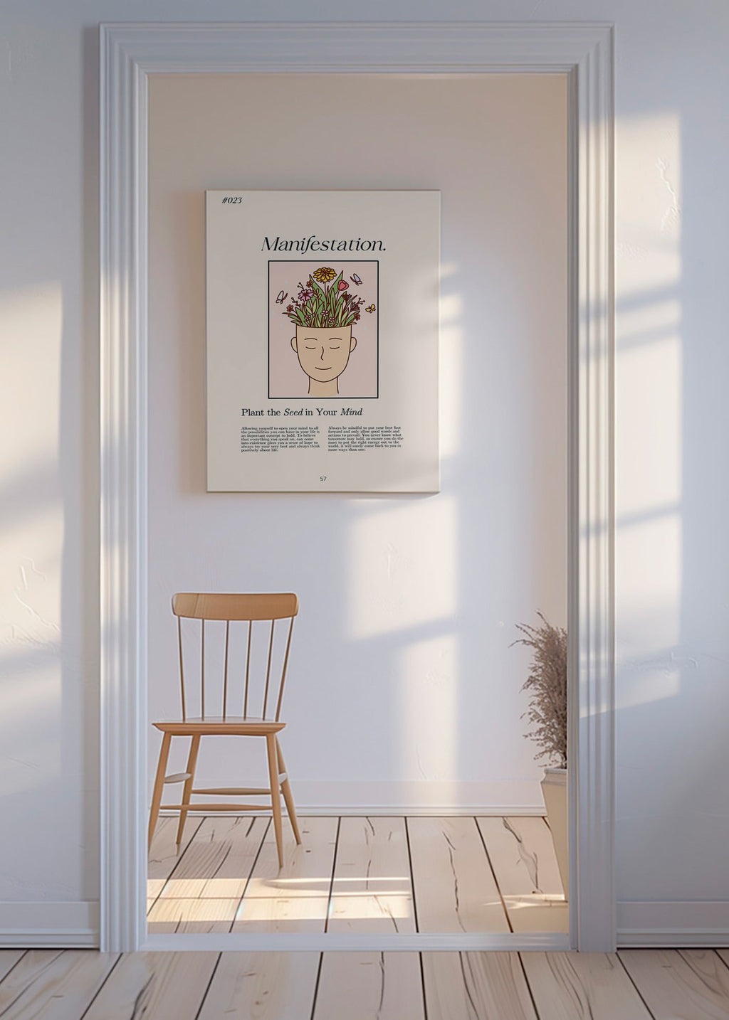 Ilustración cabeza con plantas – Canvas