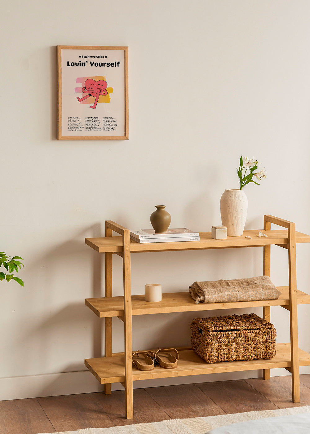 Ilustración: Corazón abrazándose con fondo pastel – Product3