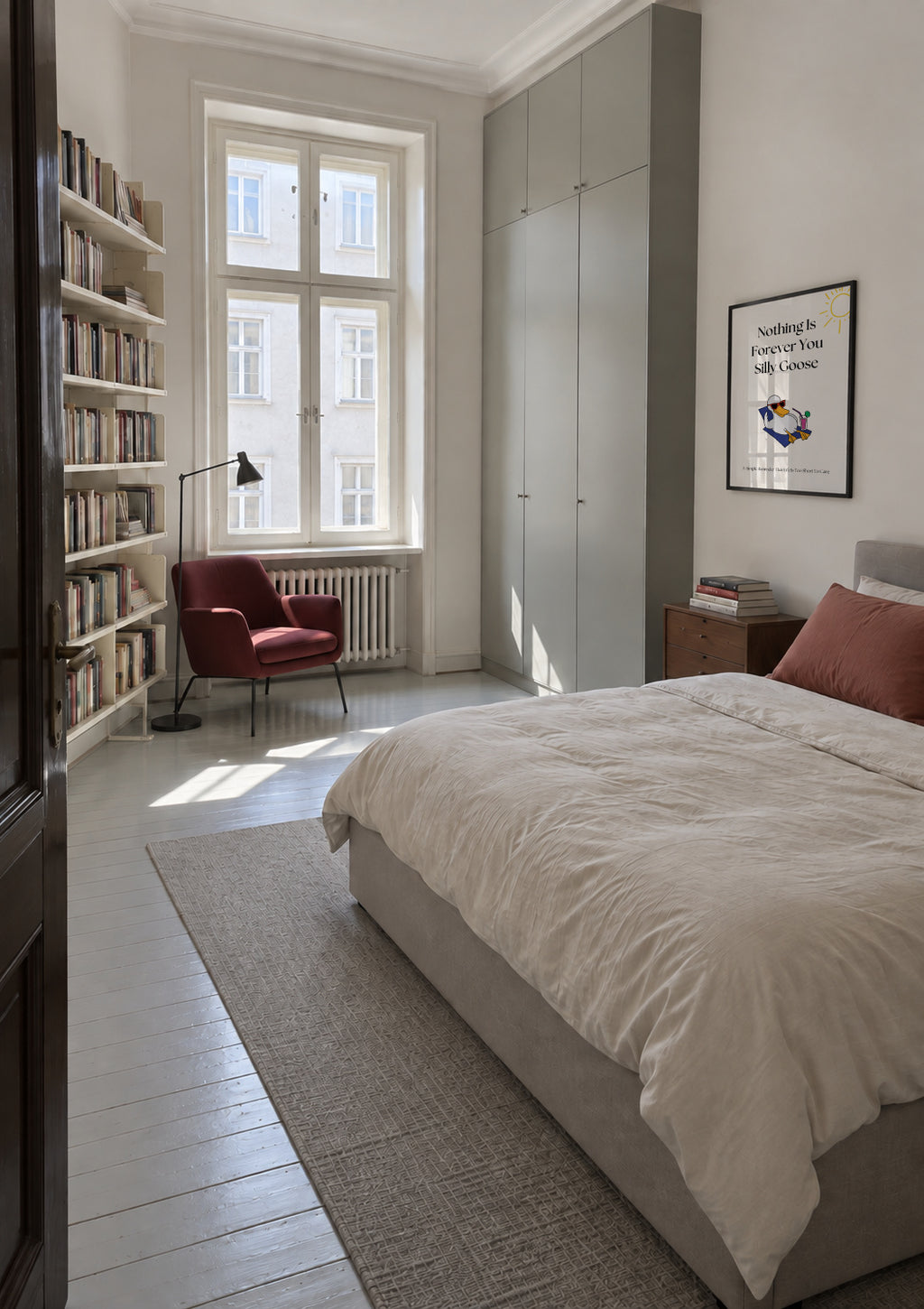 Relaxed Goose Vibes - Framed poster in an interior