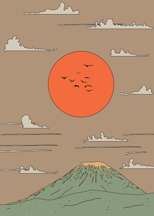 Japanese Sunrise - Unframed art print