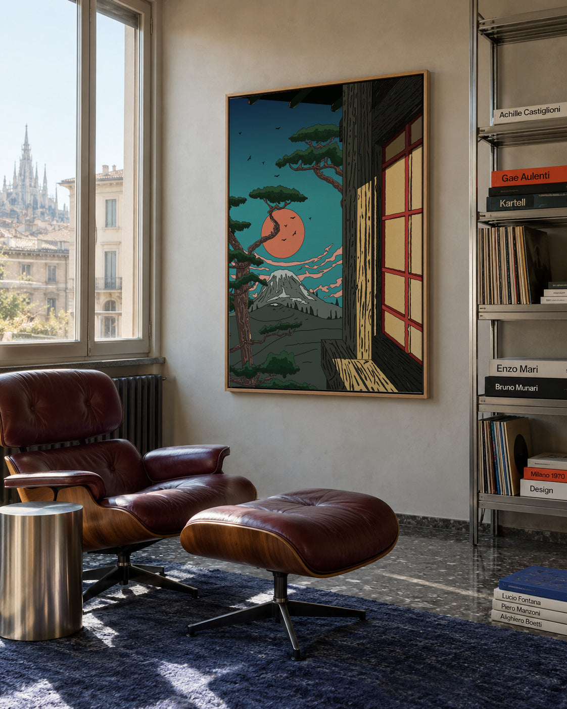 Sunset Over Serenity - Framed canvas in an interior