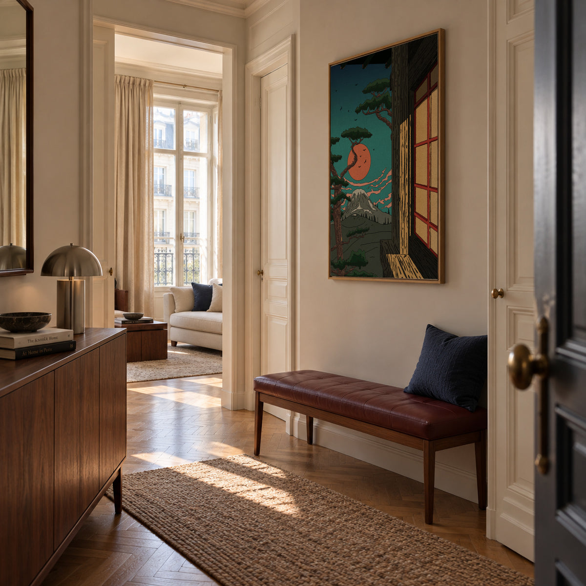 Sunset Over Serenity - Framed canvas in an interior