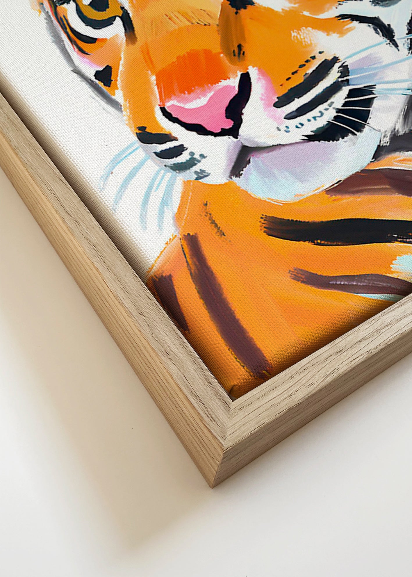 Cuadro tigre ilustrado en primer plano – Canvas detail