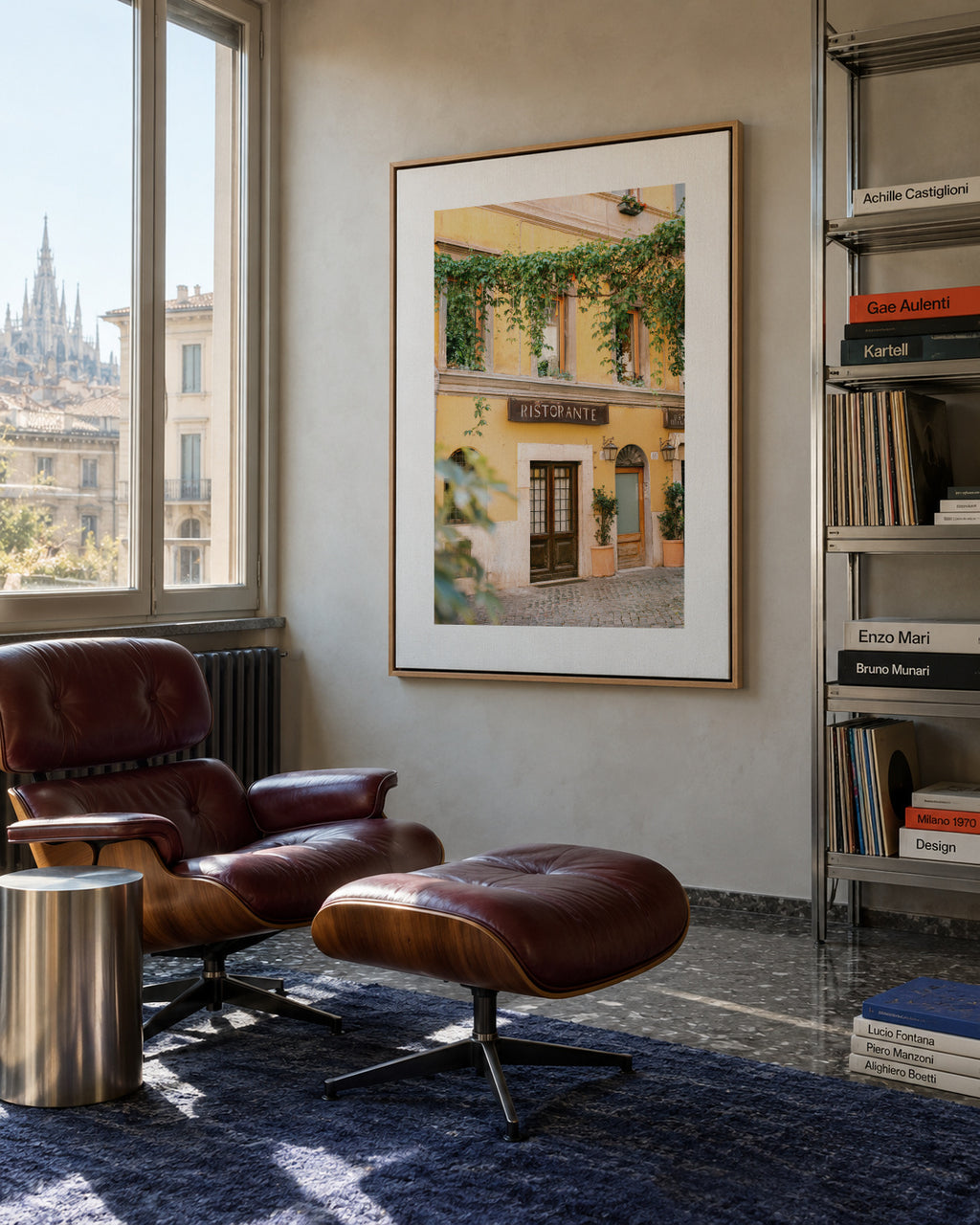 Ristorante Trastevere Rome - Framed canvas in an interior