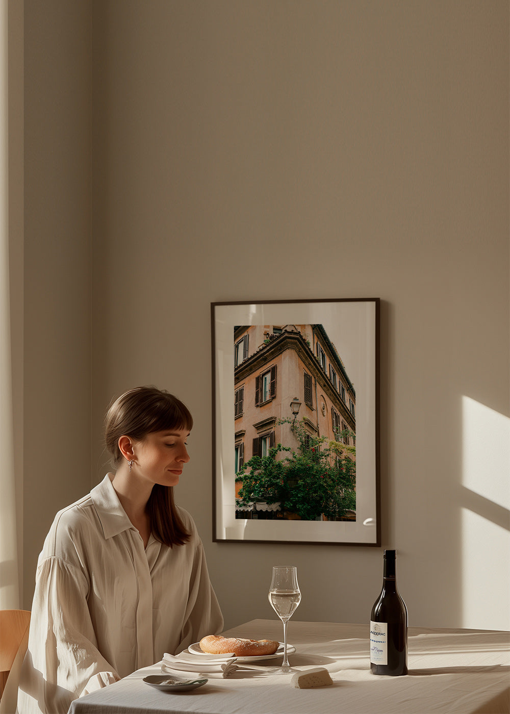 Cuadro de ciudades: esquina romana con vegetación – Product3