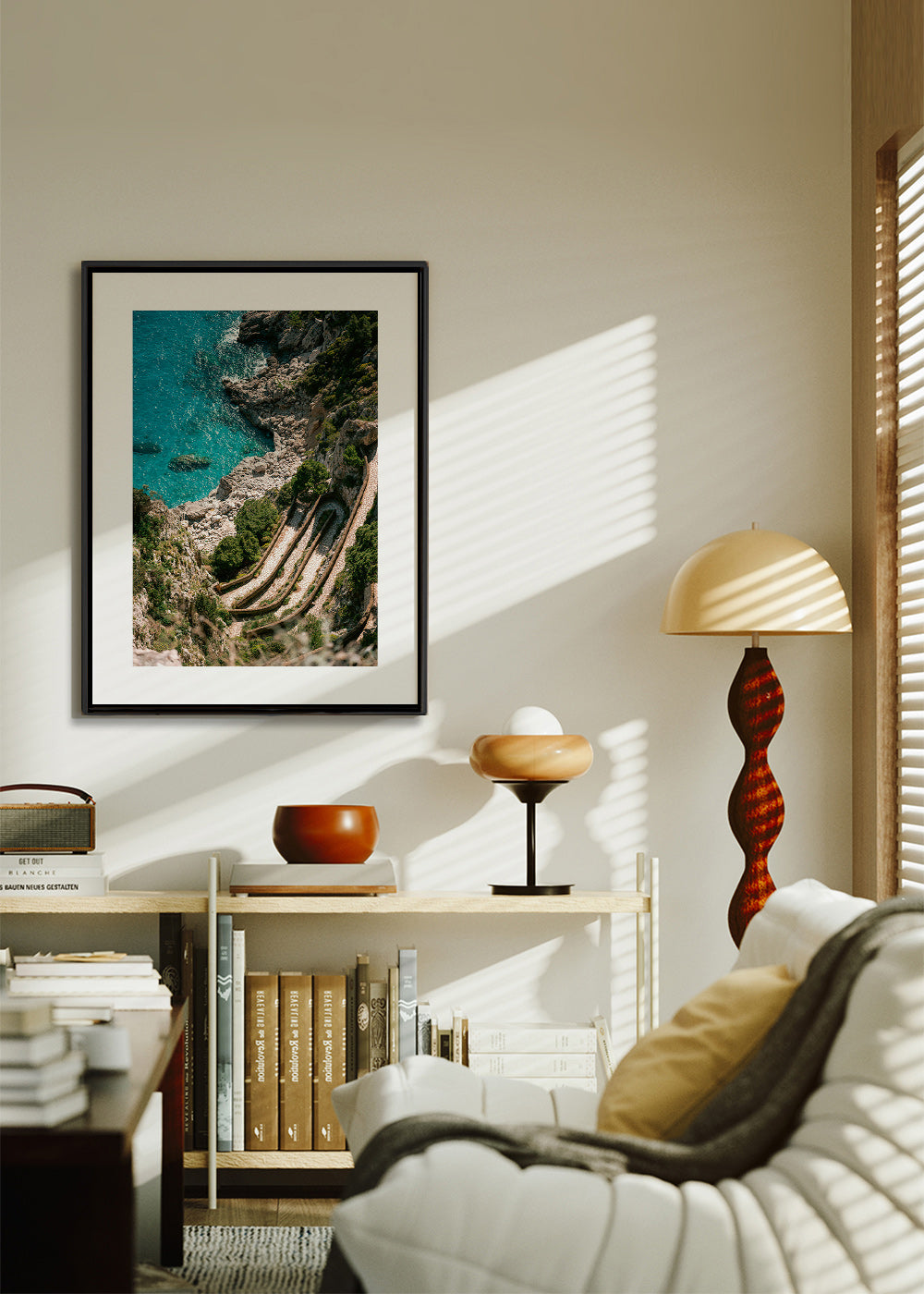 Cuadro de paisaje con costa en terrazas y mar turquesa – Canvas2