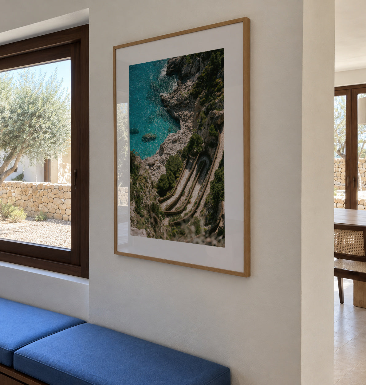 Gardens of Augustus - Framed poster in an interior