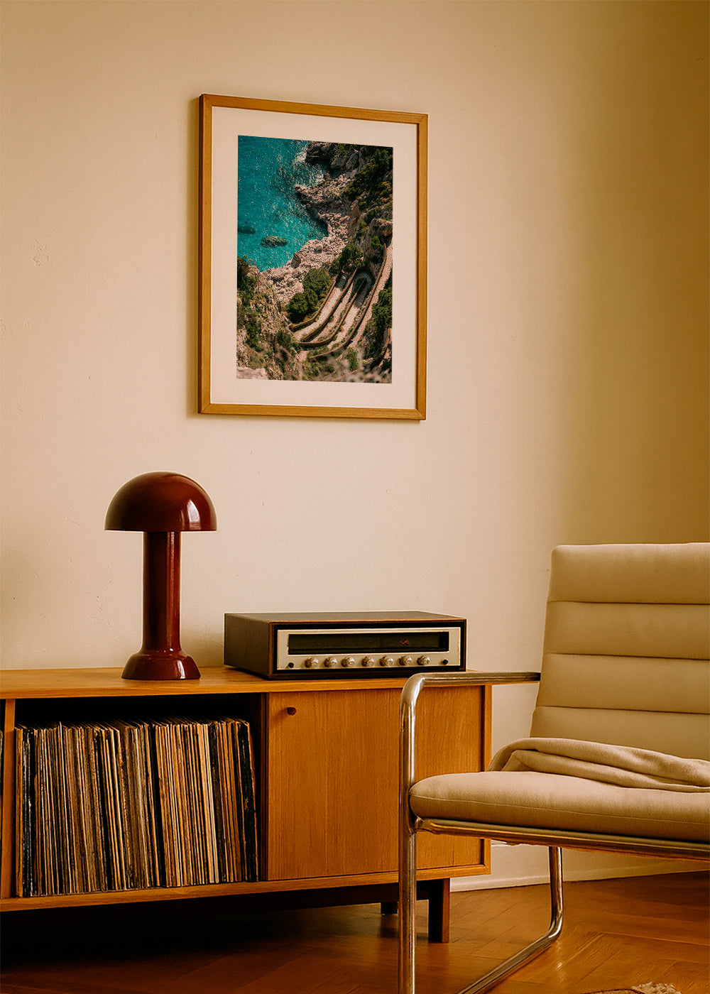 Cuadro de paisaje con costa en terrazas y mar turquesa – Product2