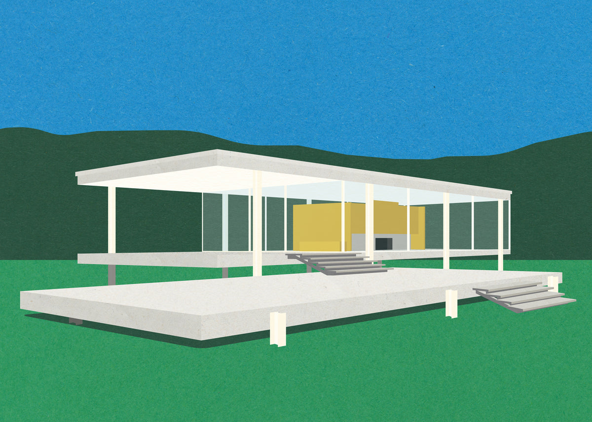 Ludwig Mies Van Der Rohe Farnsworth House - Unframed art print