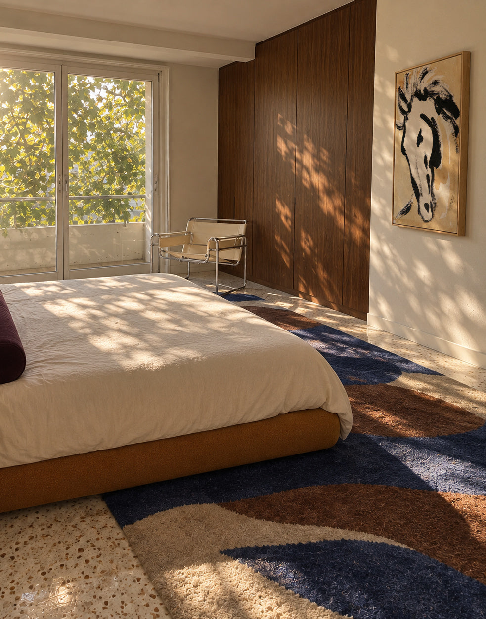Stirring Equine Flow - Framed canvas in an interior