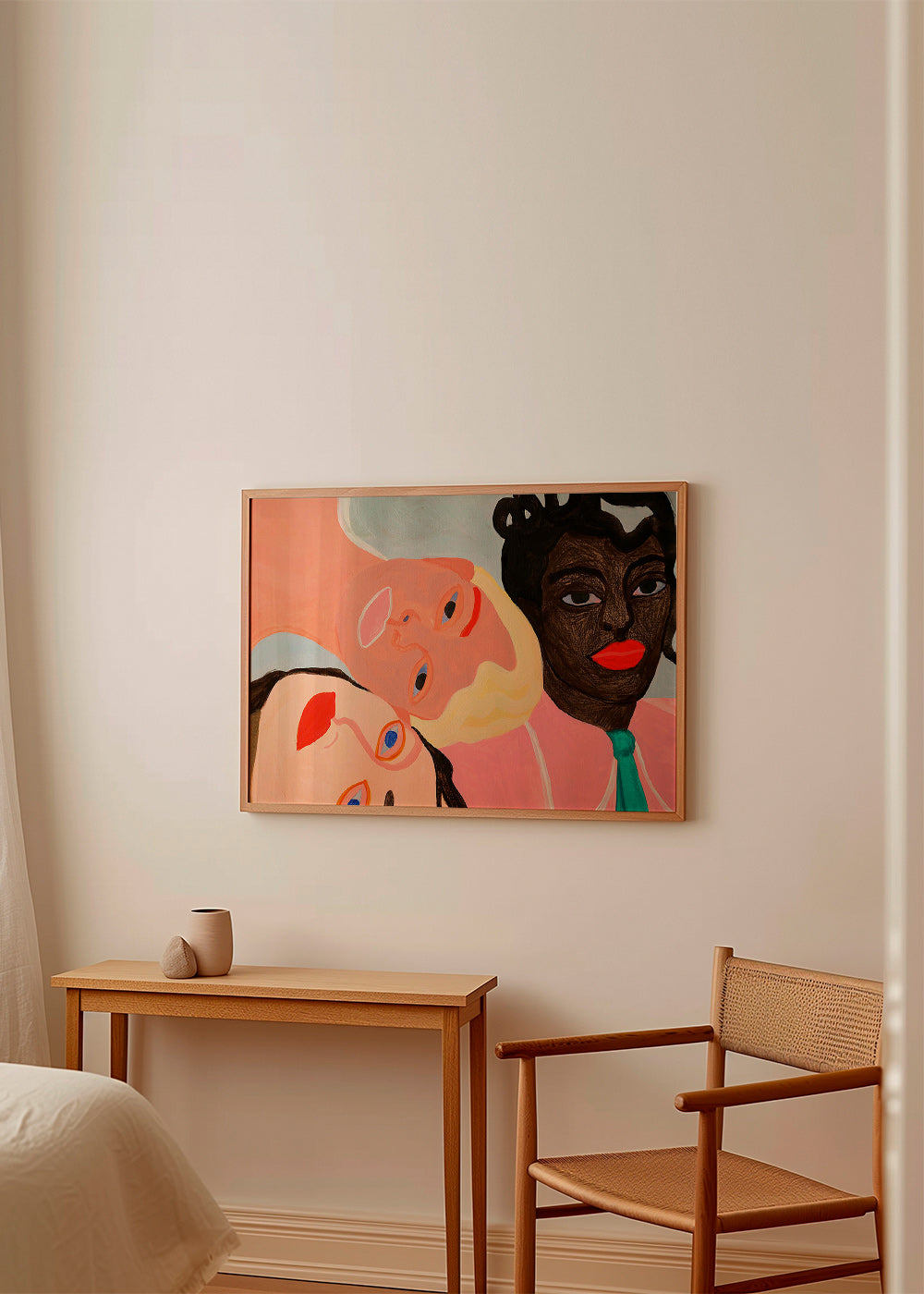 Ilustración de tres rostros coloristas – Product1