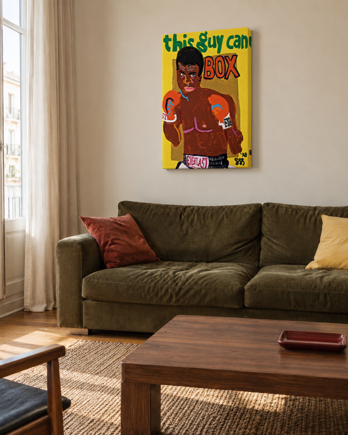 Ali - Unframed canvas in an interior