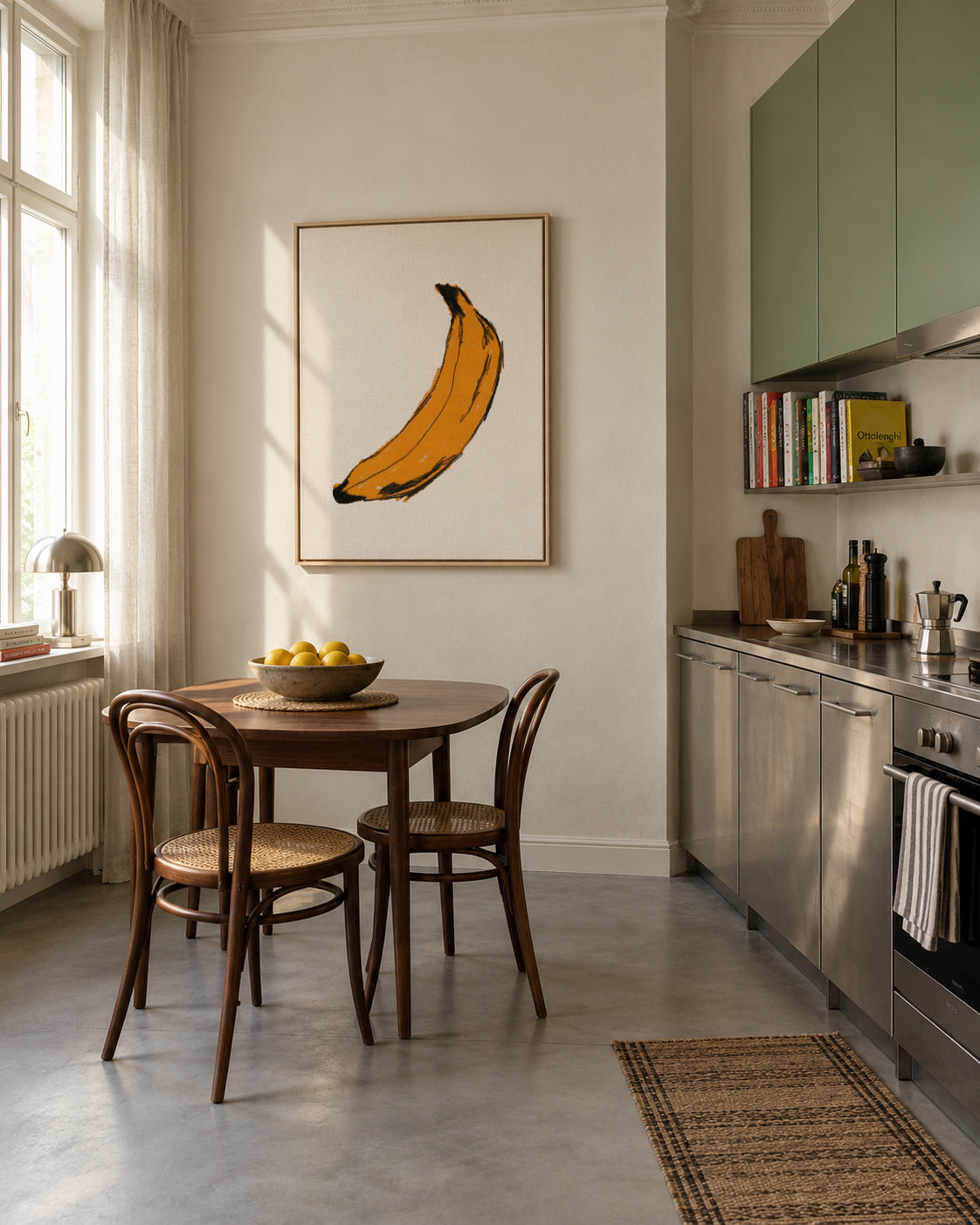 Banana - Framed canvas in an interior
