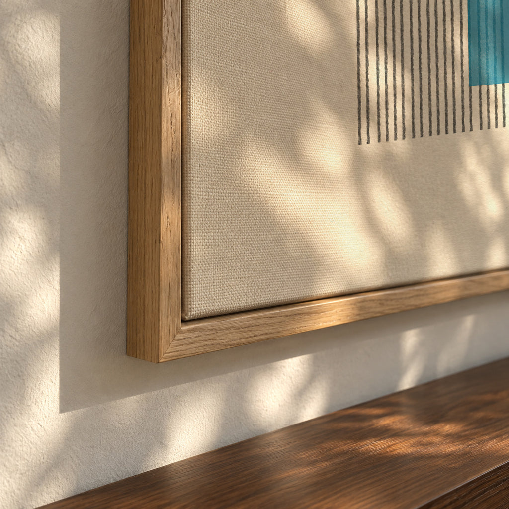 Geometric Harmony - Framed canvas detail