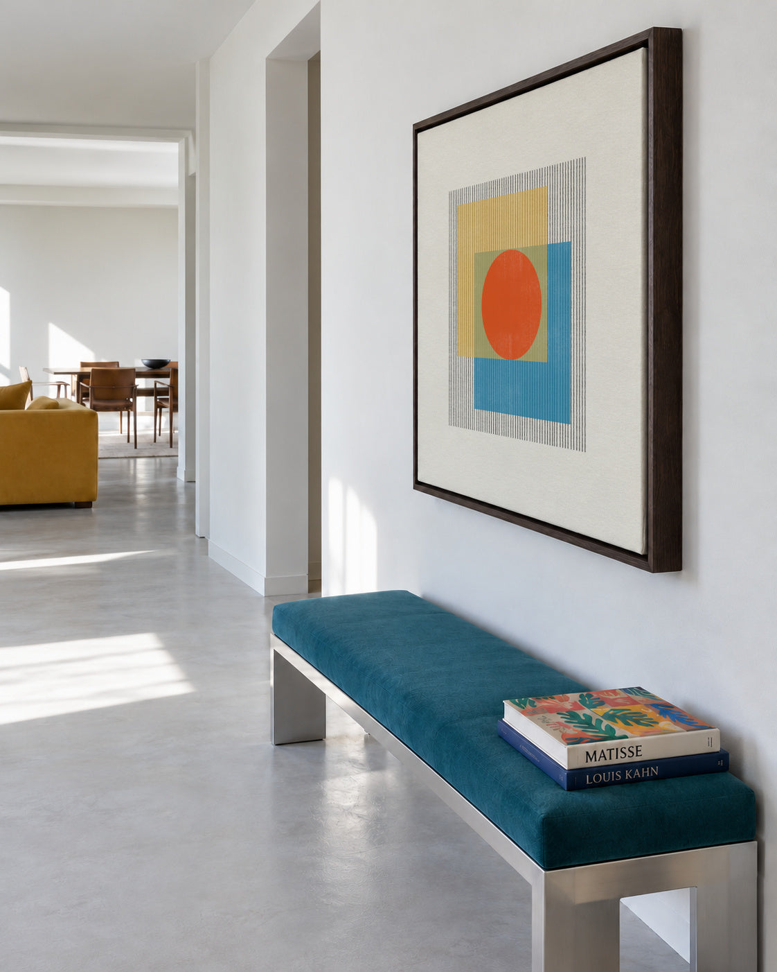 Geometric Harmony - Framed canvas in an interior