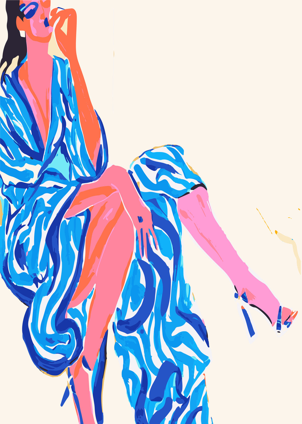 Portrait Woman in robe - Unframed art print