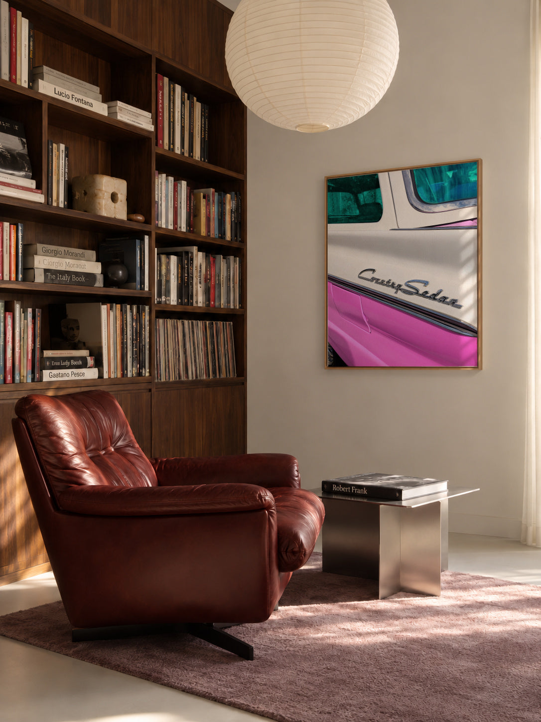 Country Sedan - Framed canvas in an interior