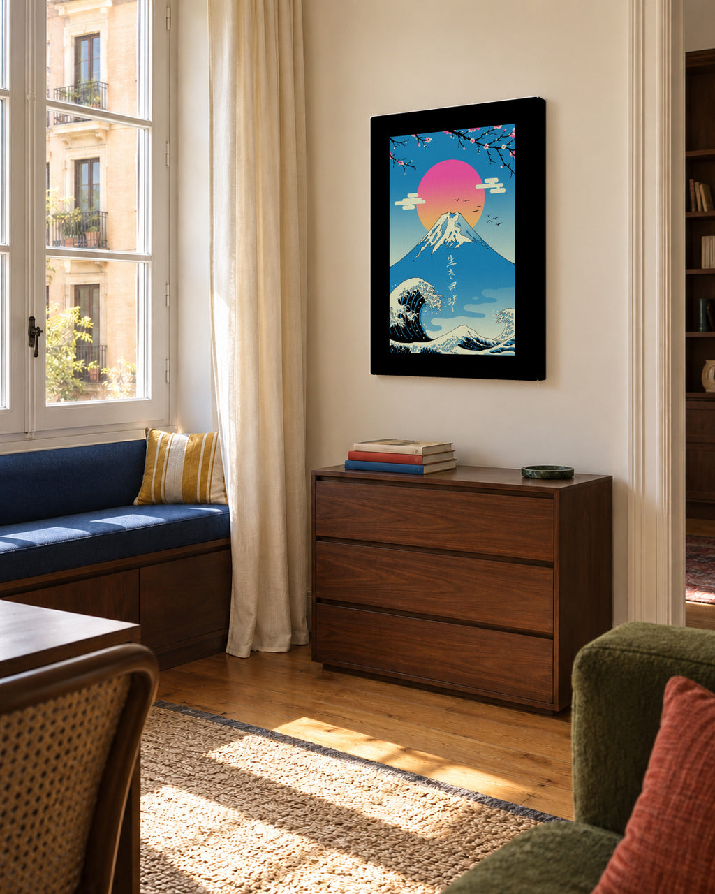 Ikigai - Unframed canvas in an interior