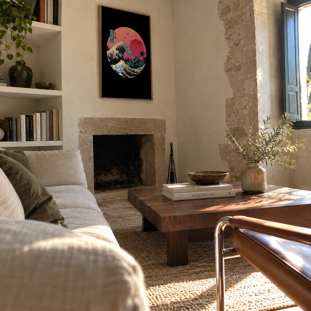 Great Retro Wave - Framed poster in an interior