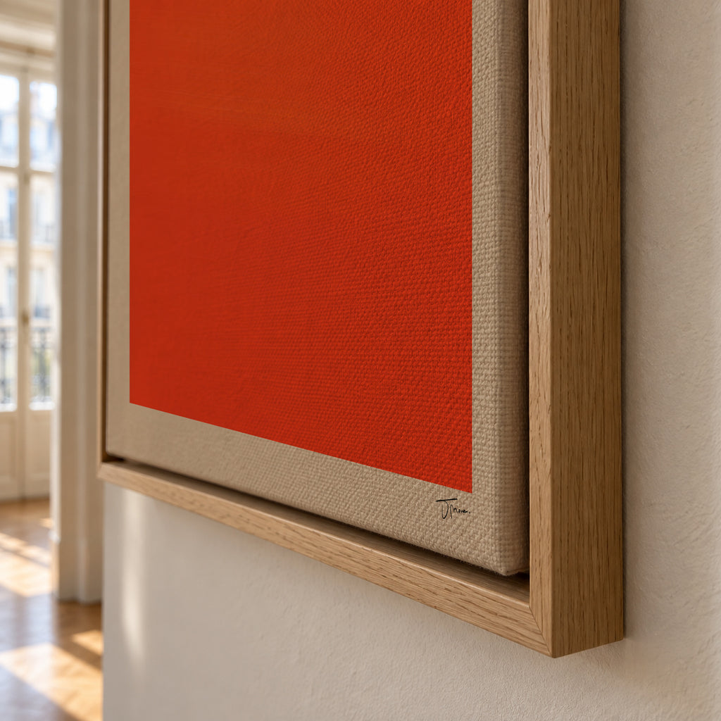 Sunset Horizon - Framed canvas detail