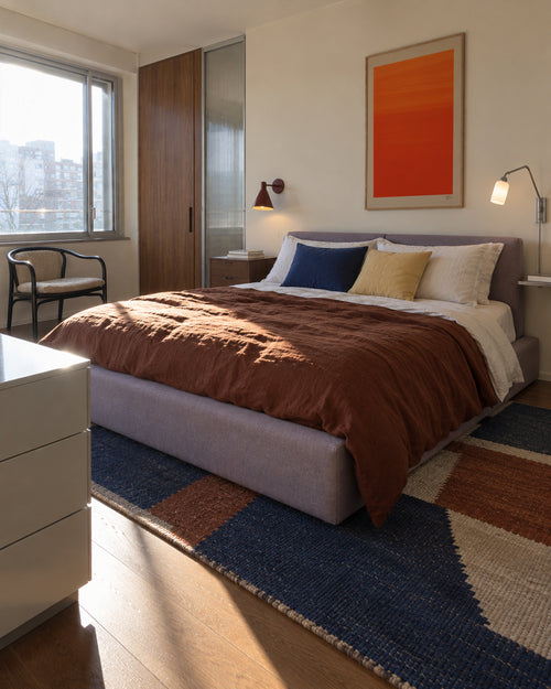 Sunset Horizon - Framed poster in an interior