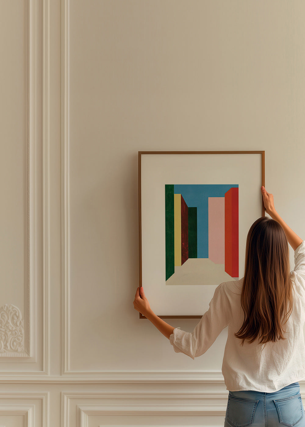 Cuadro geométrico: pasaje vertical de colores – Product2