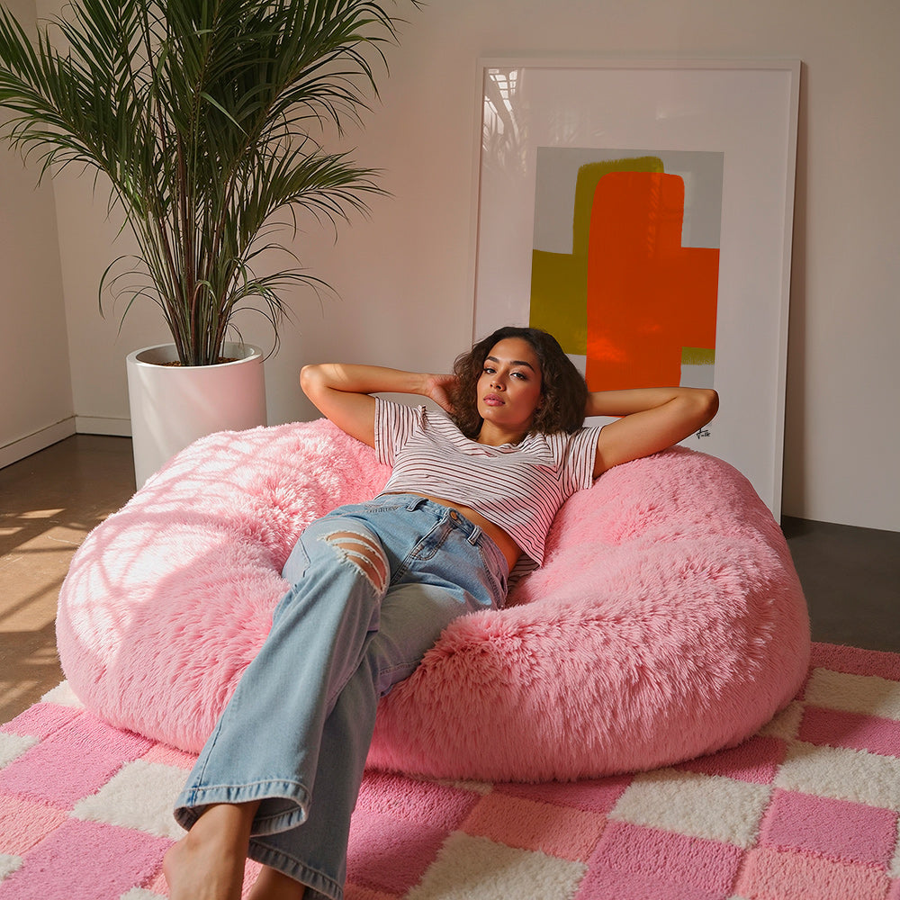 Cuadro abstracto naranja y verde con formas verticales – Product3