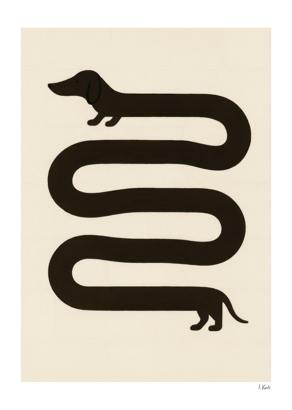 Long Dog - Unframed art print