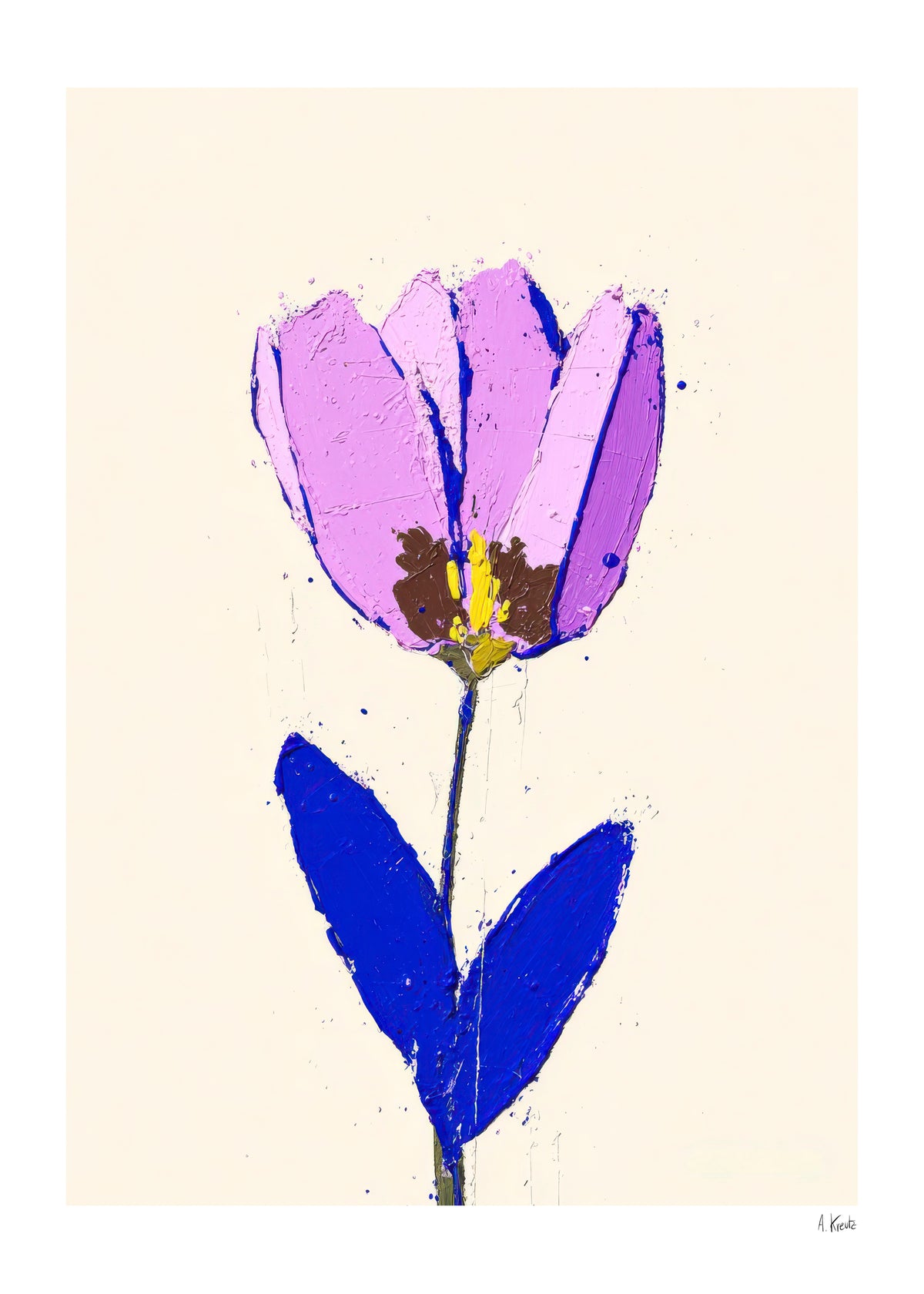 Violet Stem - Unframed art print