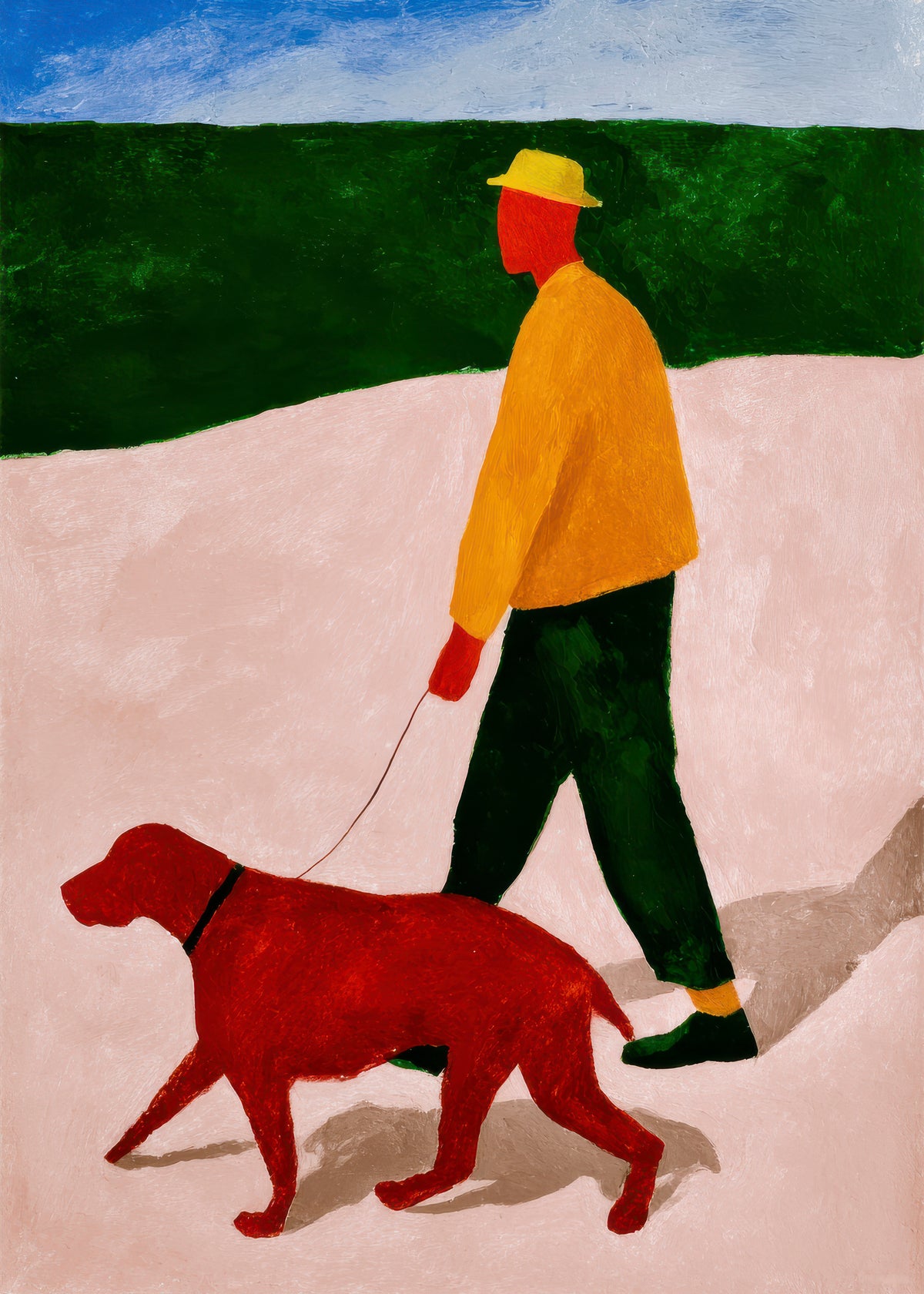 The Red Leash - Unframed art print