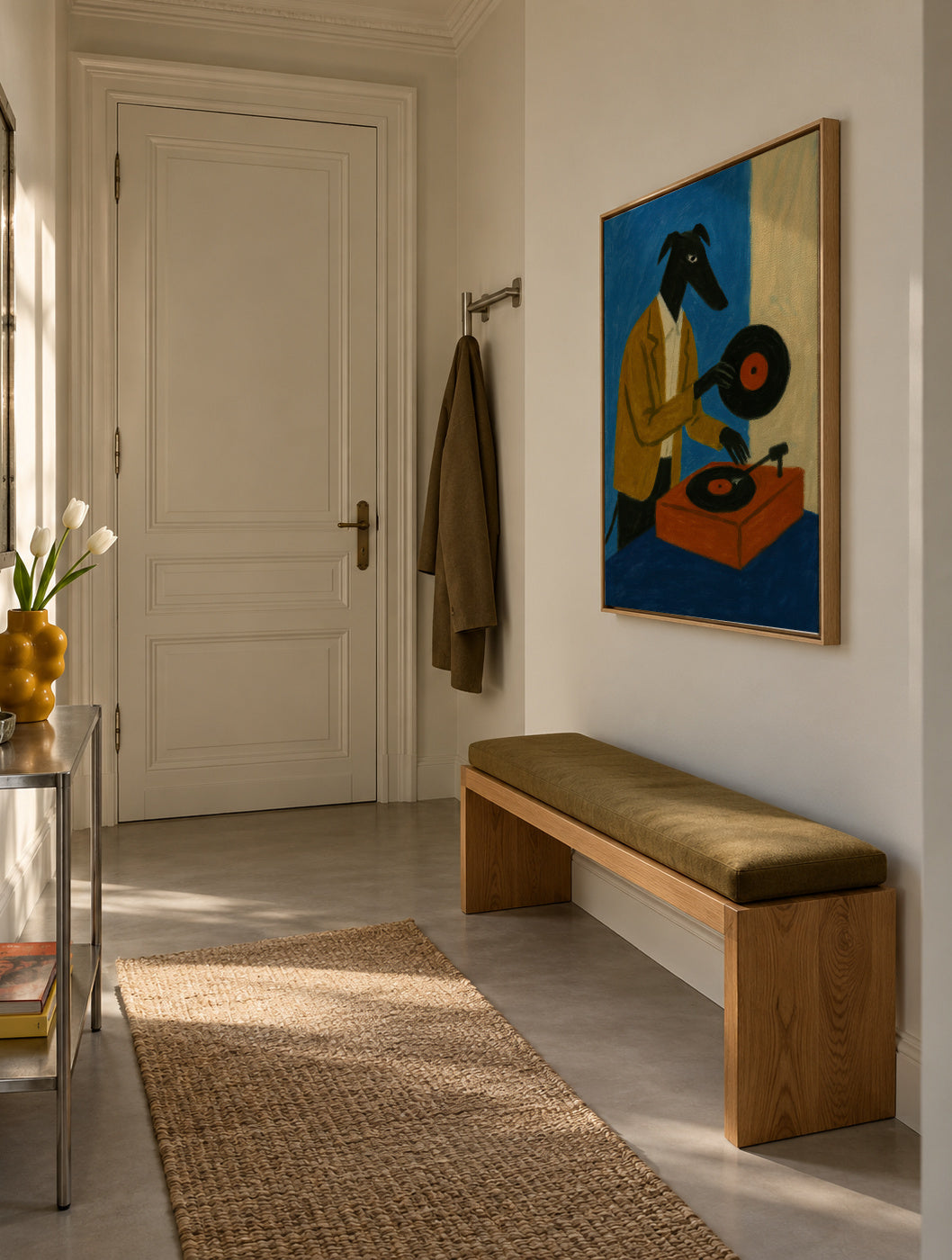 Midnight Vinyl - Framed canvas in an interior