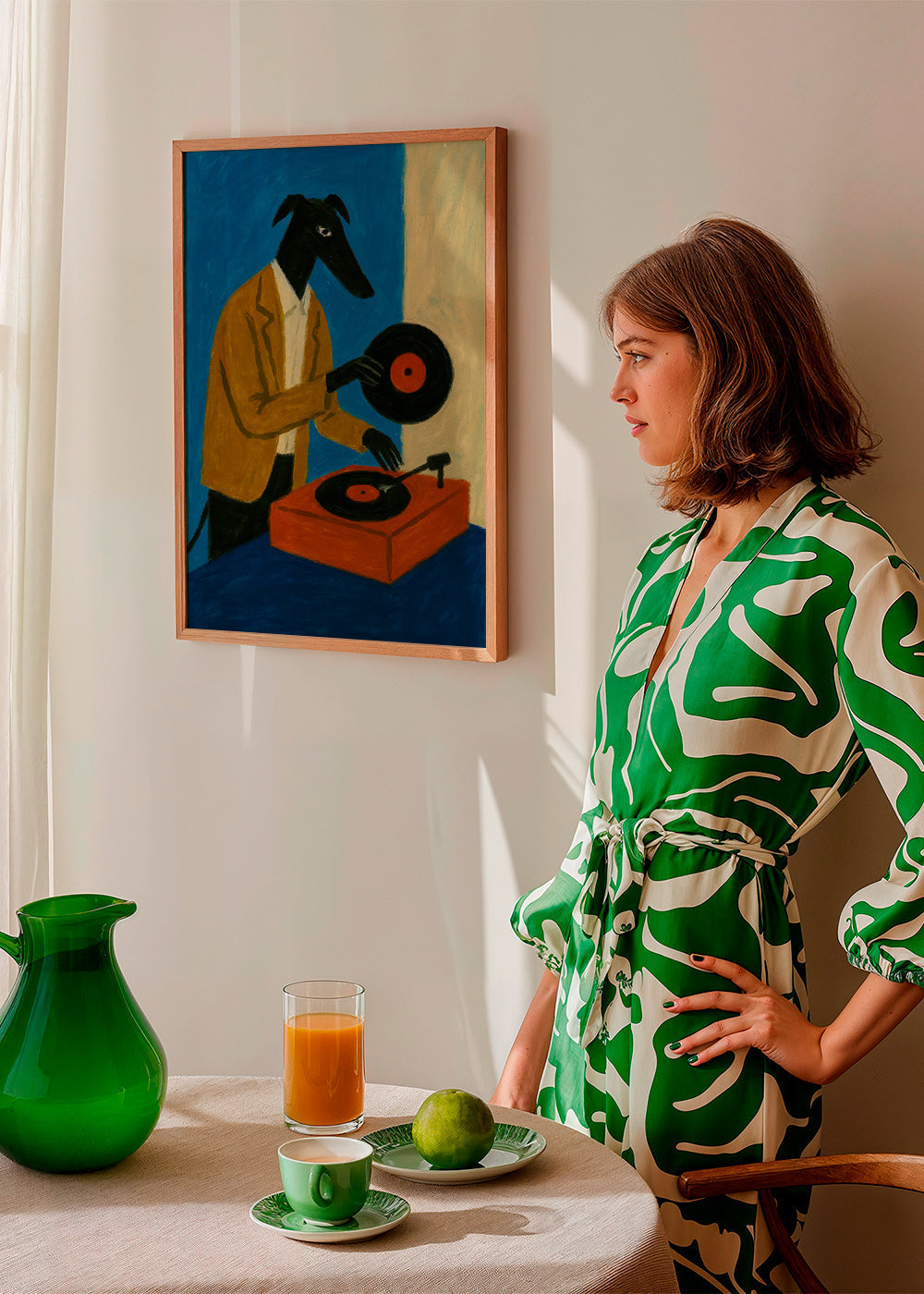 Ilustración de DJ perro con vinilo – Product2