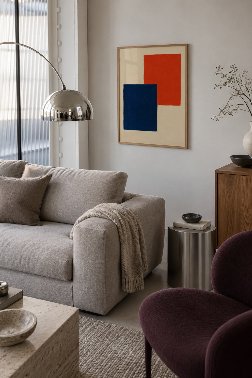 Midnight Overlap - Framed poster in an interior