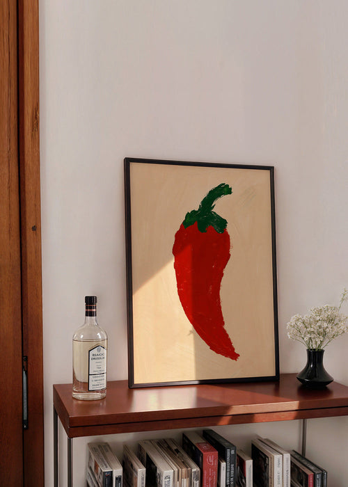 Cuadro de cocina chile rojo pintado – Product1
