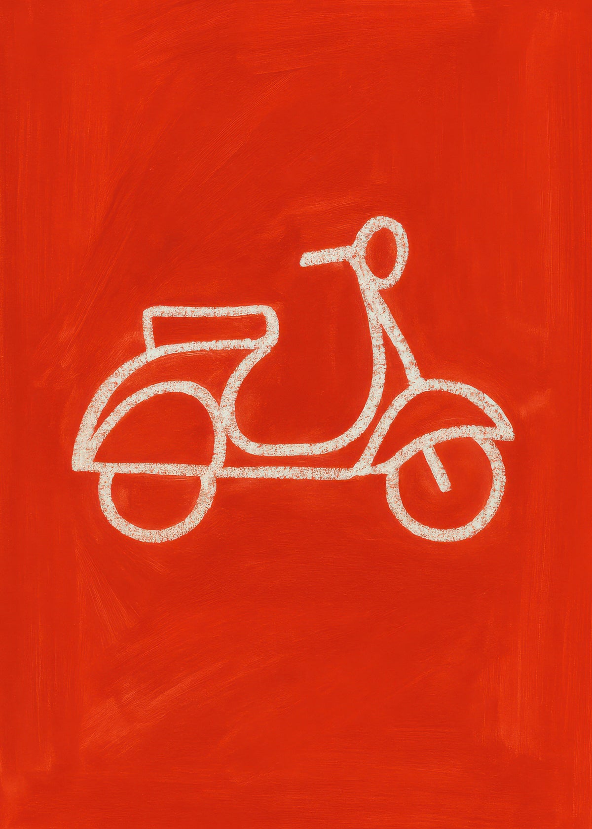 Red Scooter - Unframed art print