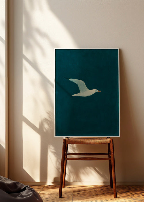 Cuadro gaviota en vuelo sobre mar profundo – Product1