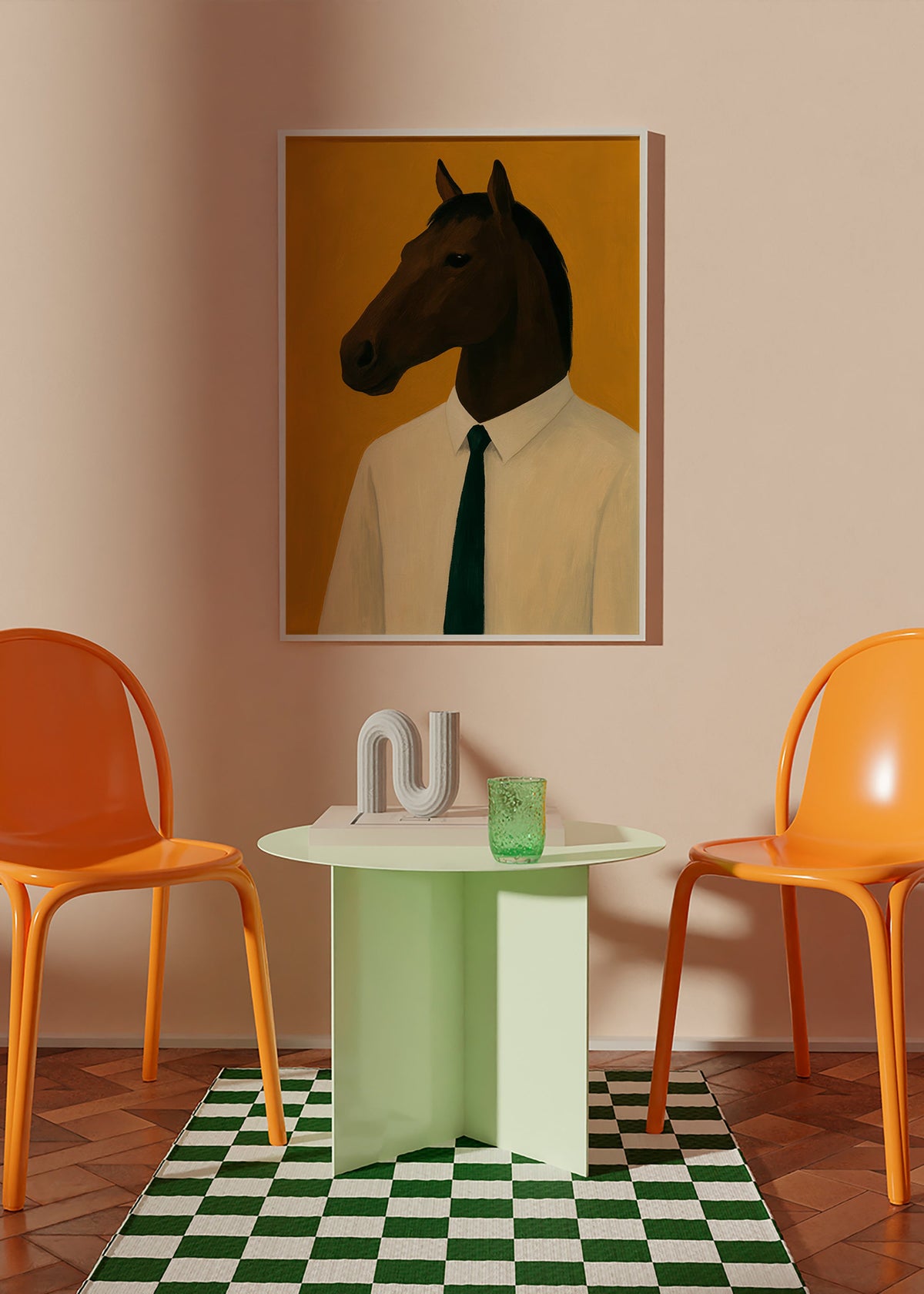 Cuadro de caballo con corbata – Product1