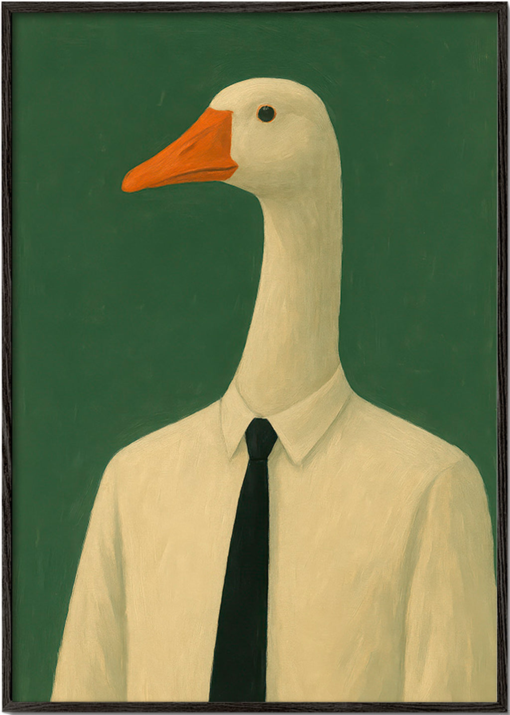 Cuadro ganso ejecutivo en traje – Black Frame