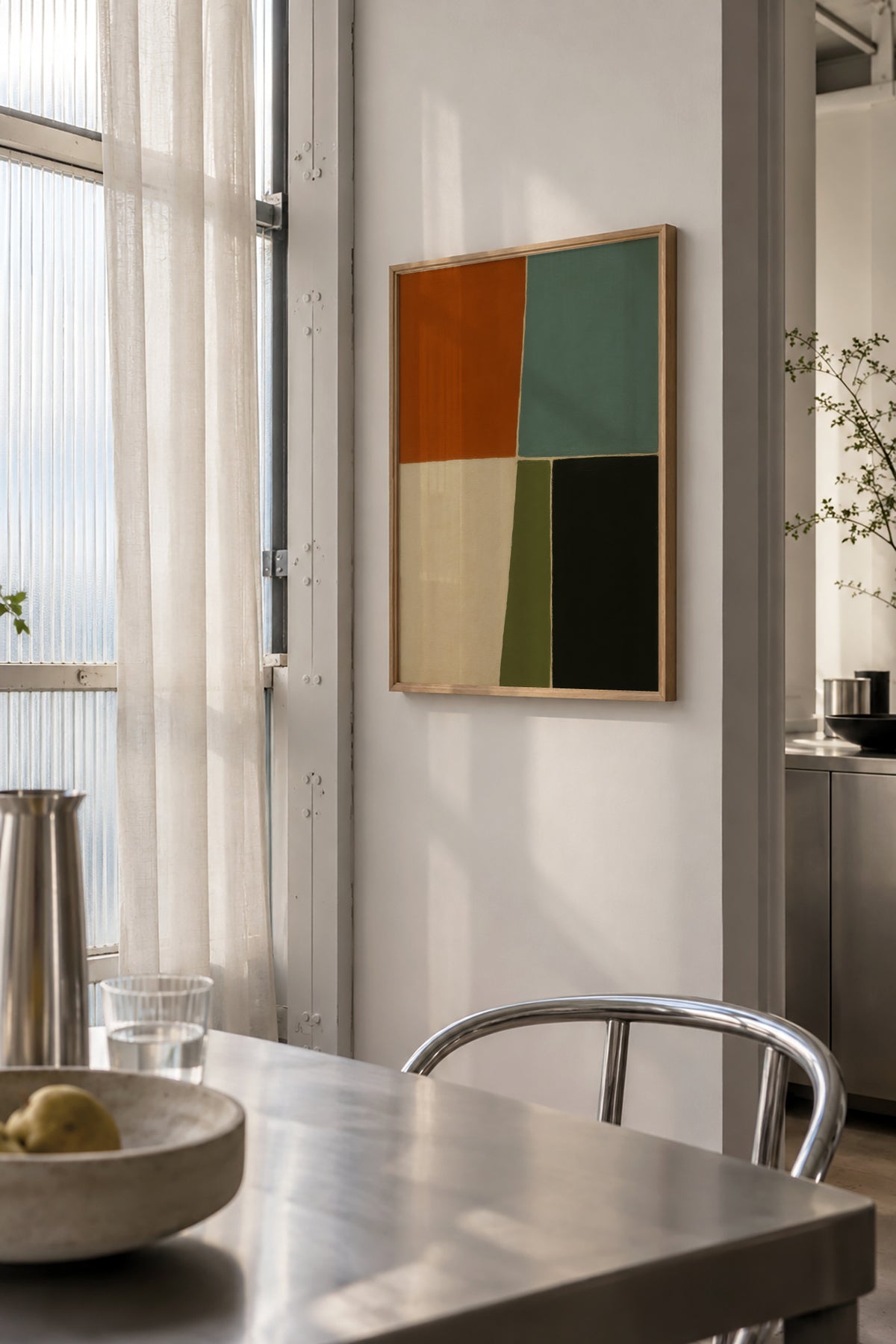 Field Composition IV - Framed poster in an interior