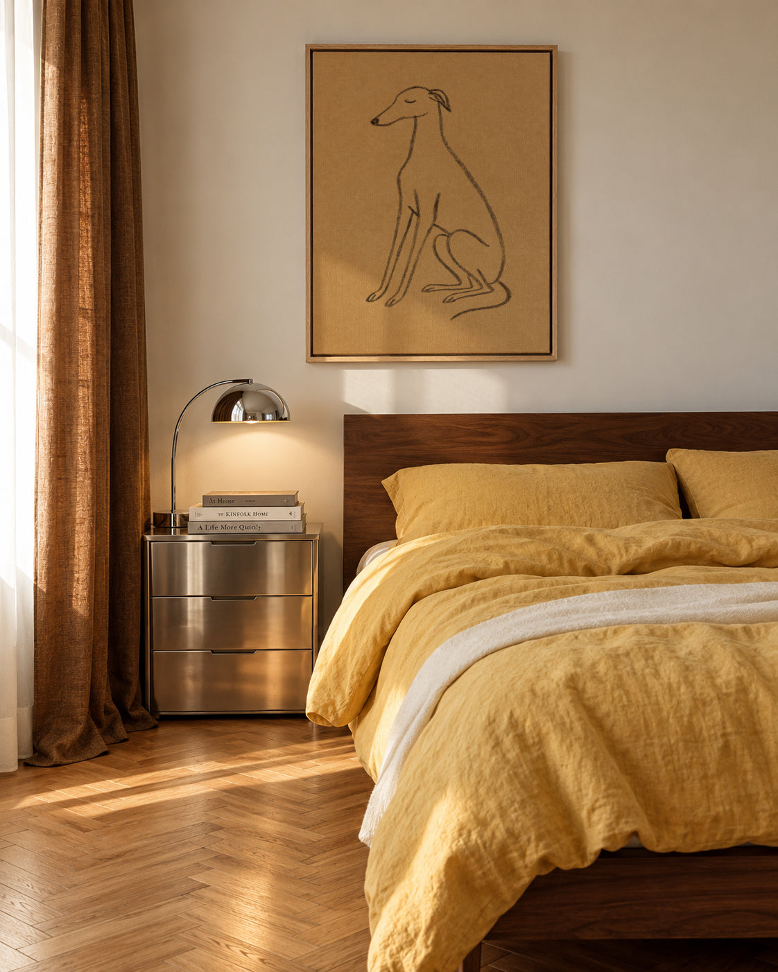 Quiet Silhouette - Framed canvas in an interior