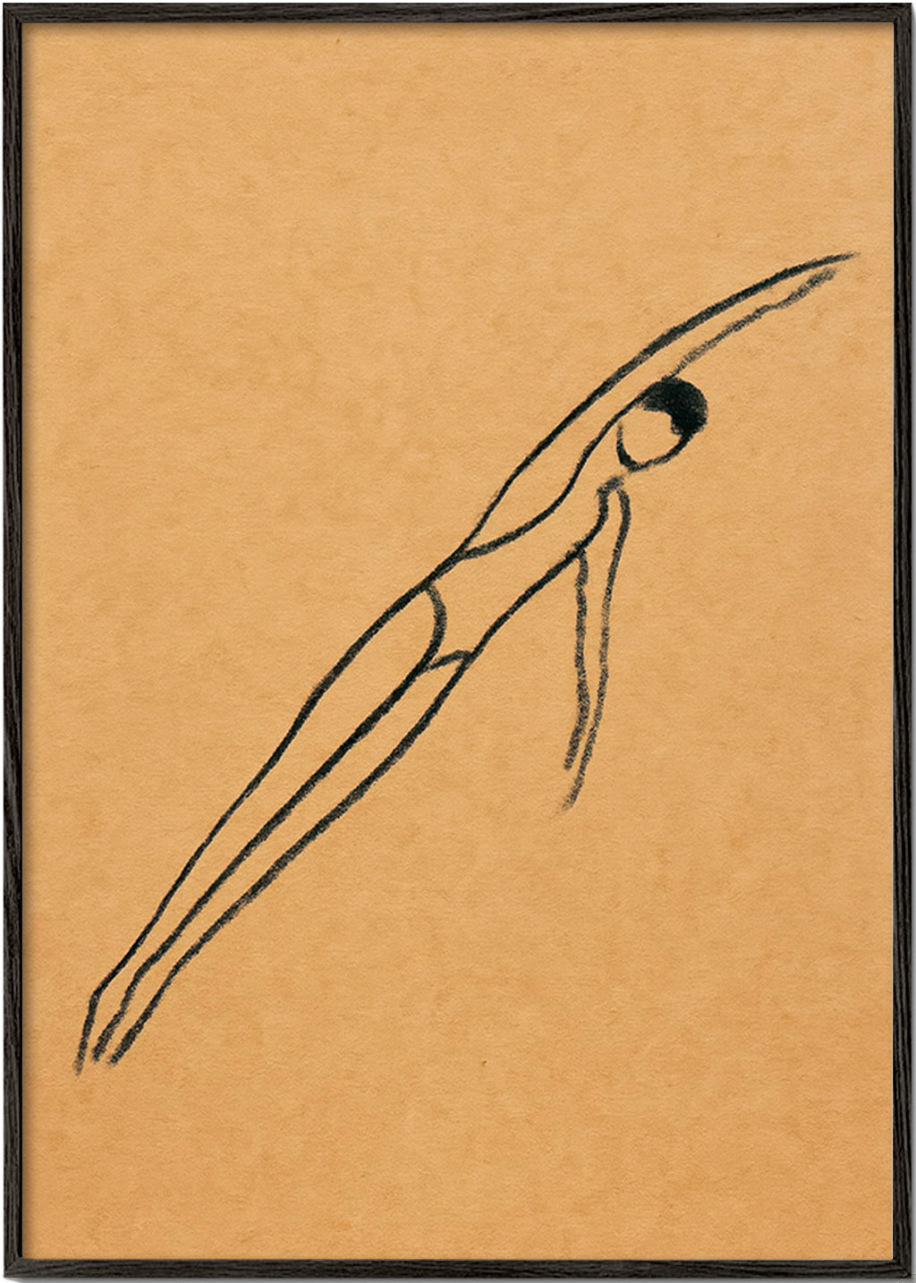 Ilustración de figura en suspensión – Black Frame