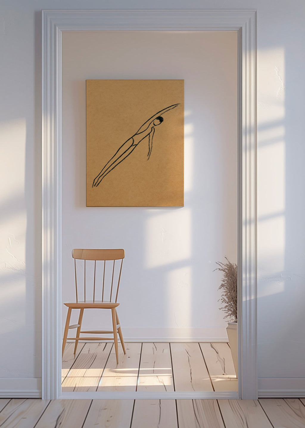 Ilustración de figura en suspensión – Canvas