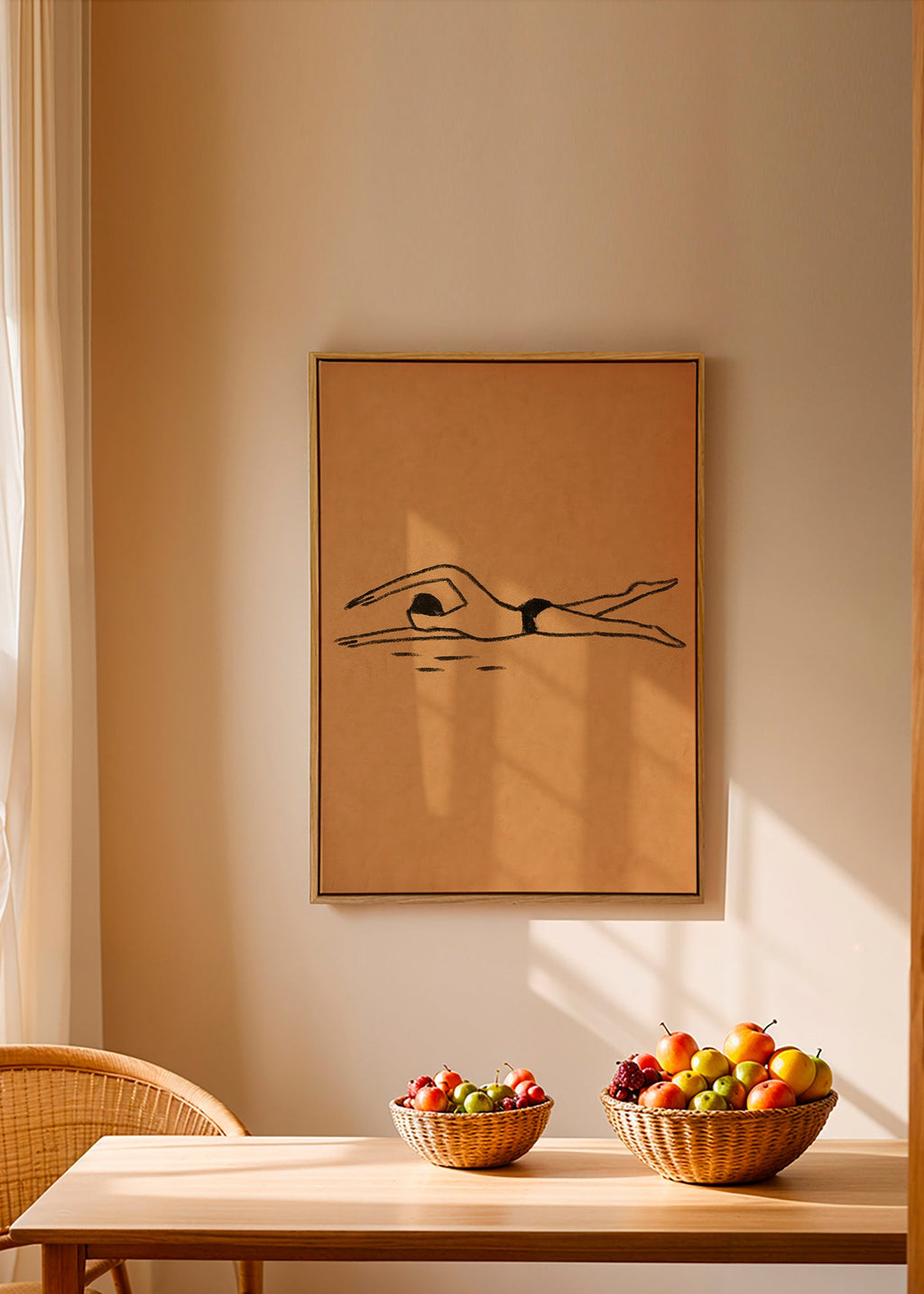 Ilustración nadadora en trazo lineal – Canvas1