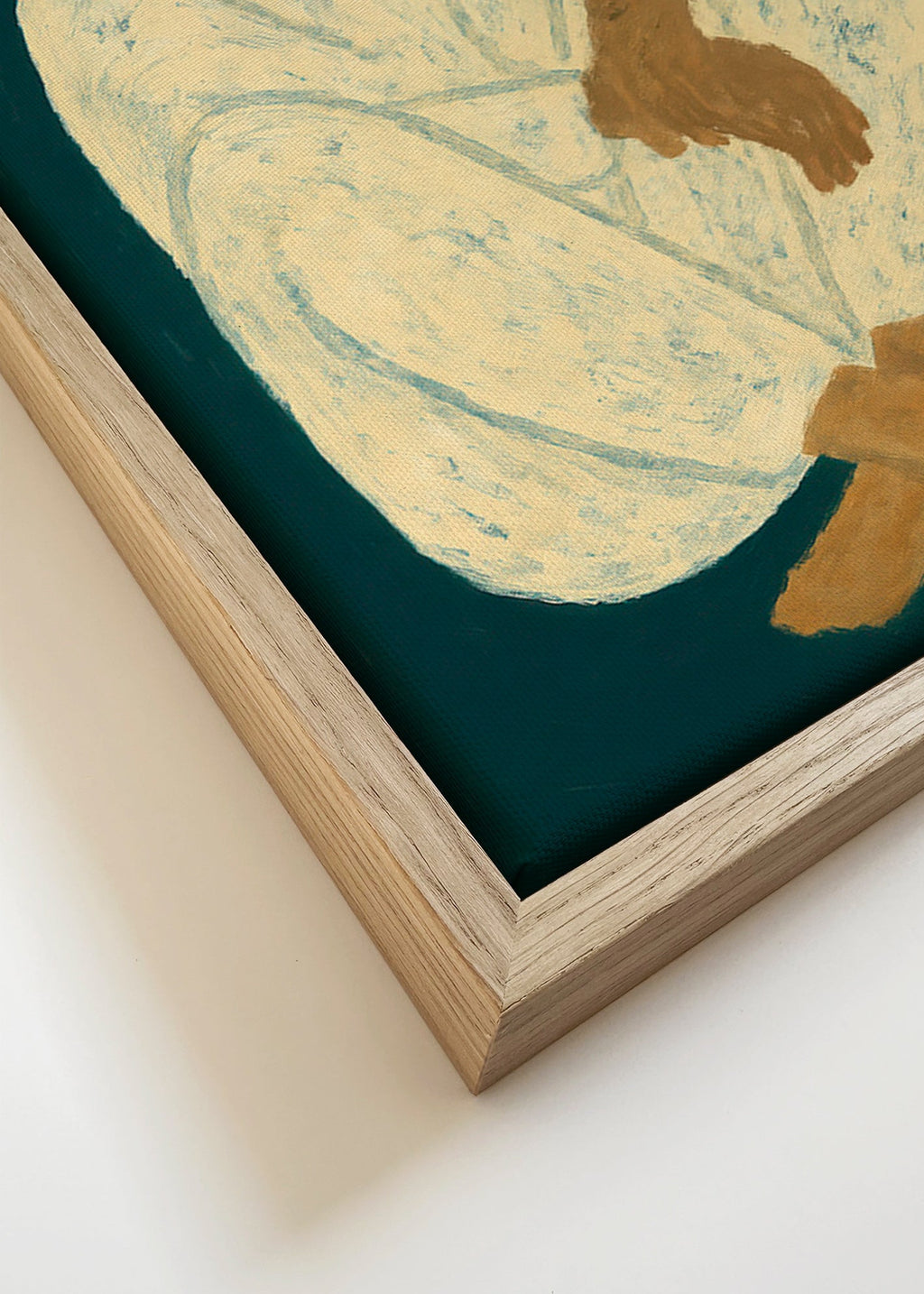 Ilustración de figura sentada en pose recogida – Canvas detail