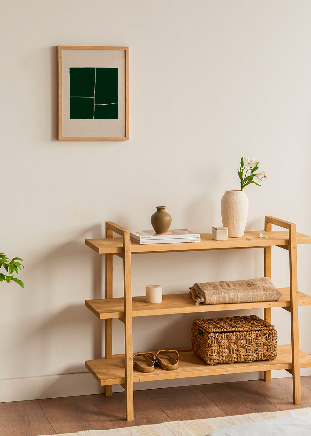 Cuadro abstracto con bloques verdes – Product2