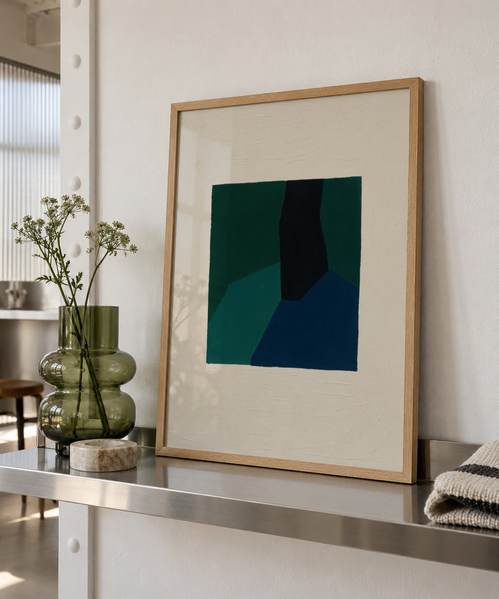 Emerald Depths - Framed poster in an interior