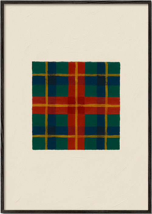 Cuadro geométrico tartán pintado – Black Frame