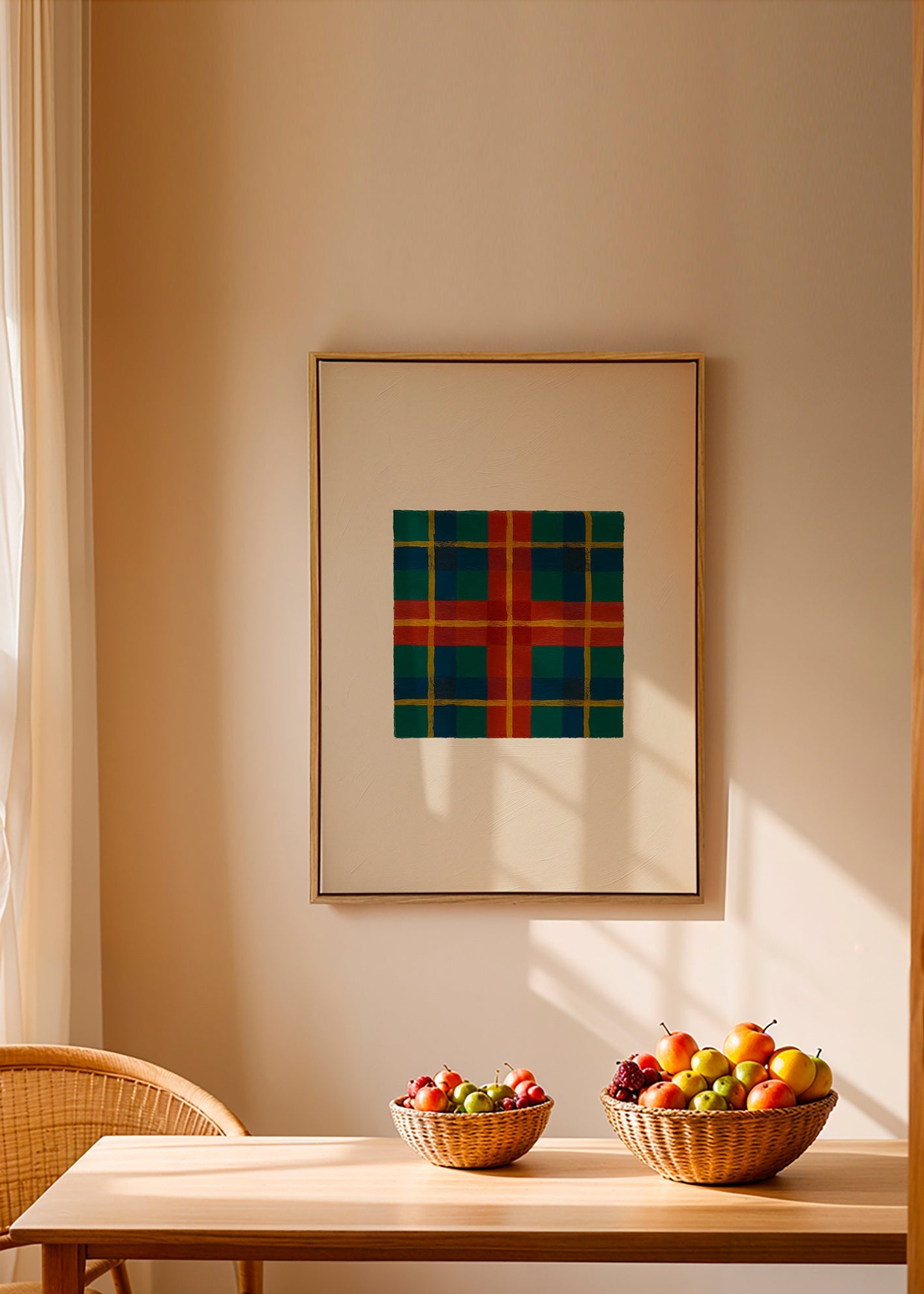 Cuadro geométrico tartán pintado – Canvas1